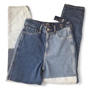 New with tags: Hollister High Waist Colorblock Multi-Blue Jeans